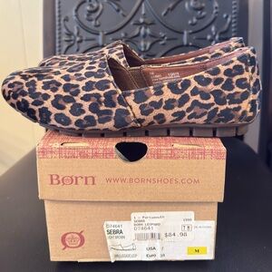 Born Animal Print Slip-On Shoes